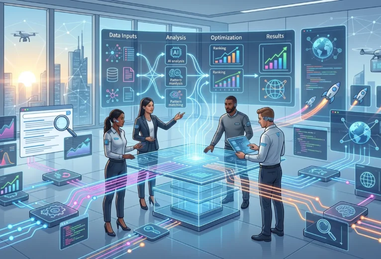 Learn how to build an AI SEO workflow that automates research, content optimization, reporting, and monitoring while keeping human oversight.