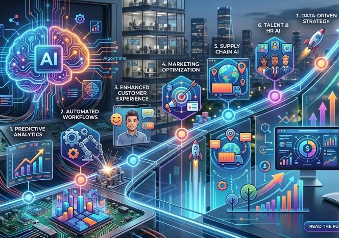 AI business transformation explained: what changes first, how to measure ROI, and real-world lessons to modernize your operations.