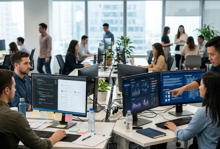 AI automation vs. traditional automation explained in simple words: how each works, what AI adds, and when to use each.